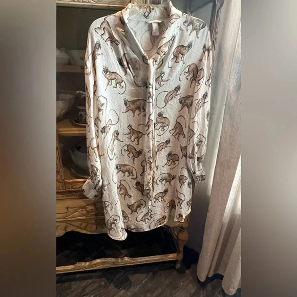 H&M Monkey Print Shift Dress Size 12 - Picture 2 of 6